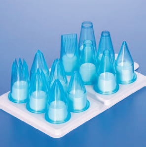 Piping Tip Set of 6 Polycarbonate 3 Round Hole 3 Star